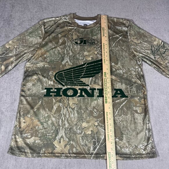 Honda JT Racing Long Sleeve Shirt Men Size XL Jersey Oak Camo Green/Tan NEW - Picture 9 of 9